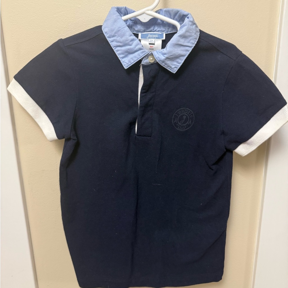 Jacadi Navy Blue Kids Polo Shirt - Size 5